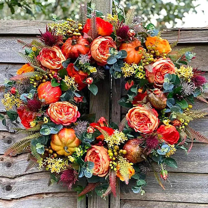 RusticLeaf - Charming artificial wreath for outdoor charm