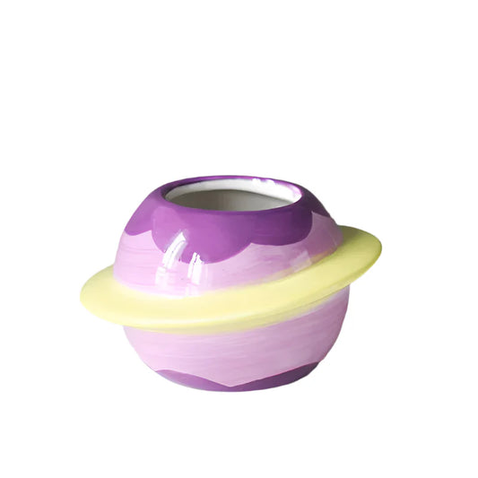 PlanetPot – Kreativ planetdesignad suckulentkruka för skrivbordsdekoration och altanhantverk