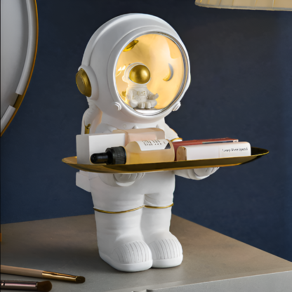 AstroTray – Astronaut Dekorationsförvaringsbricka av konstharp | Modernt fat för nycklar och tillbehör