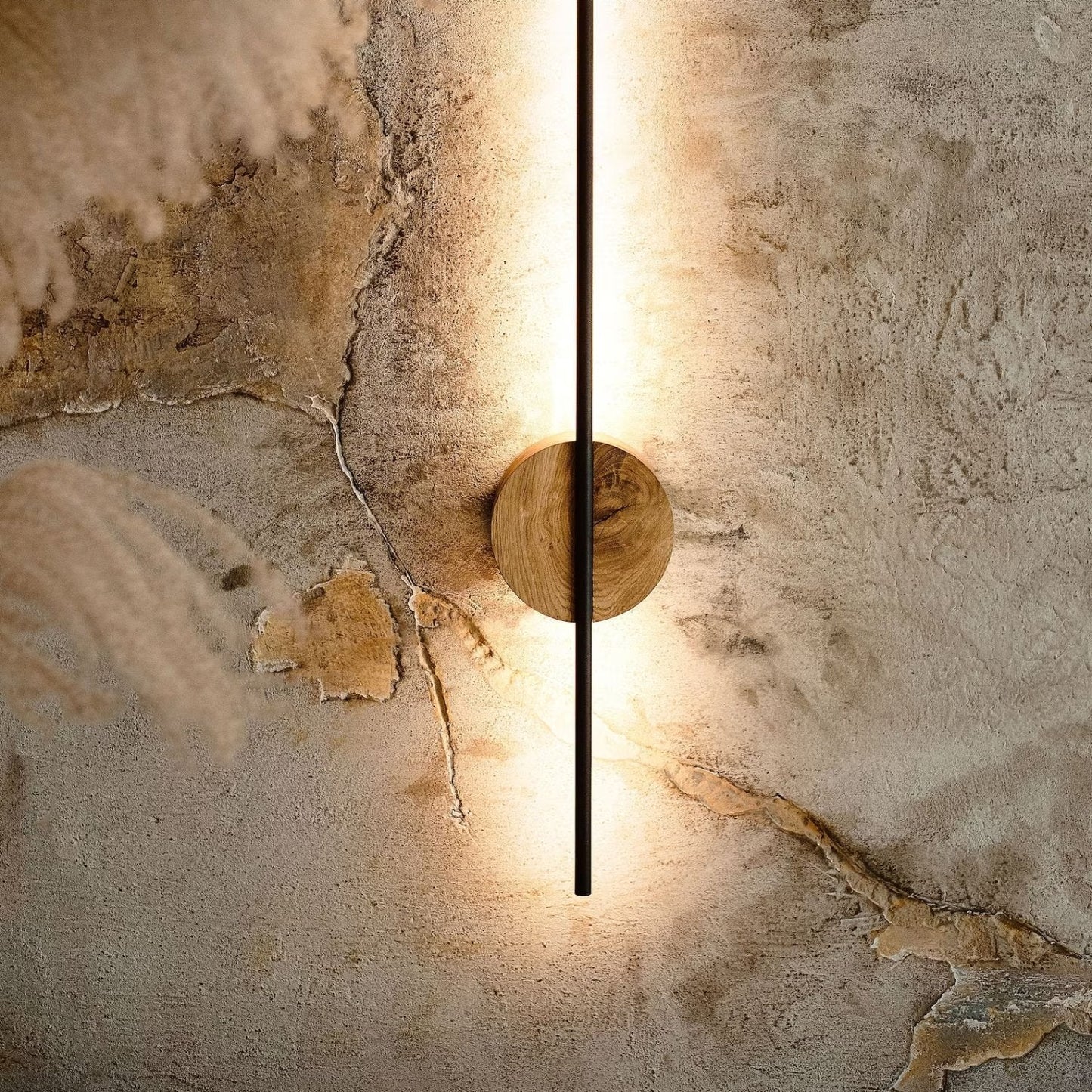 LightOak - Modern LED Vägglampa av Trä för Stämningsfull Belysning