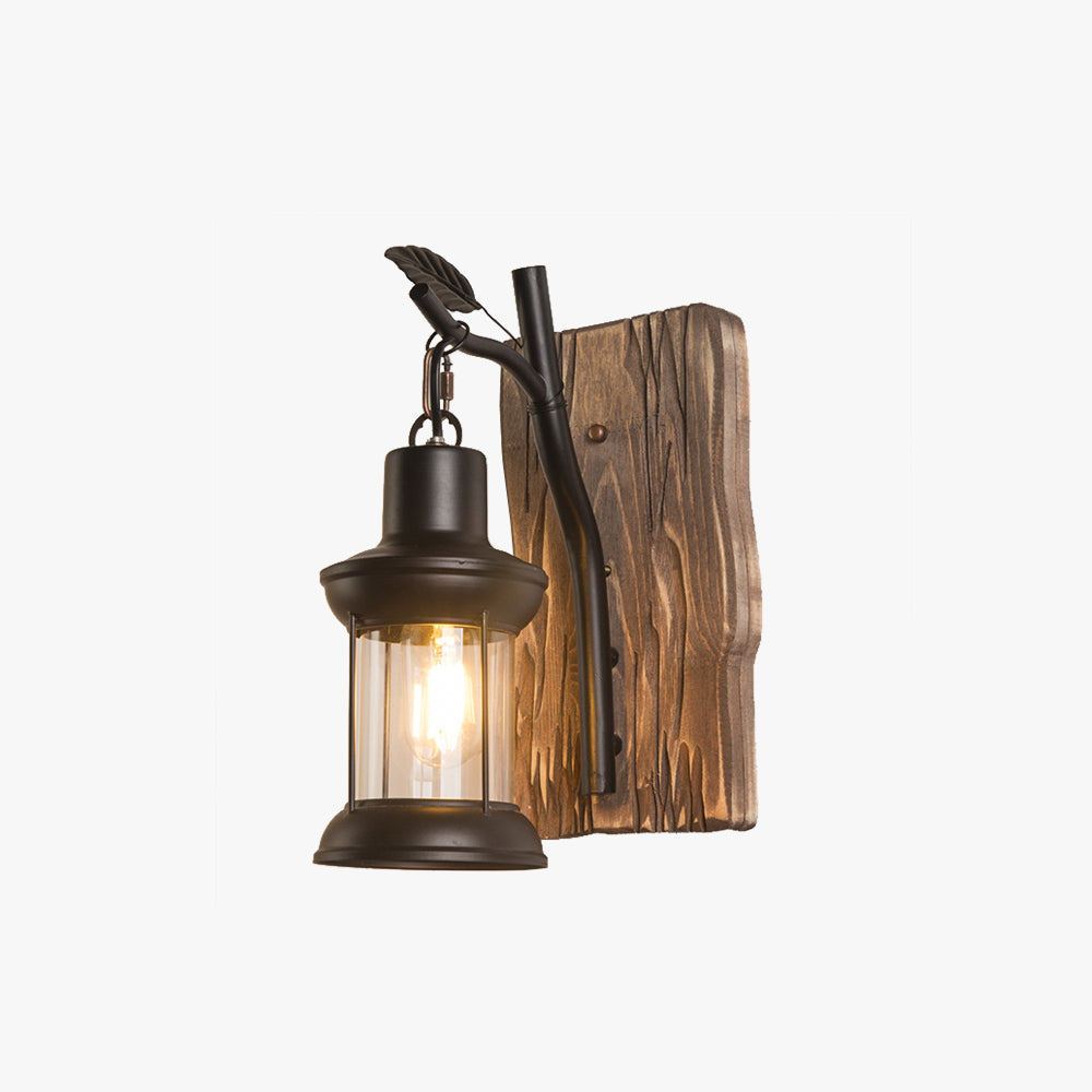 Vintage Lampa LED Vägglampa Svart Sovrum/Vardagsrum Trä Metall