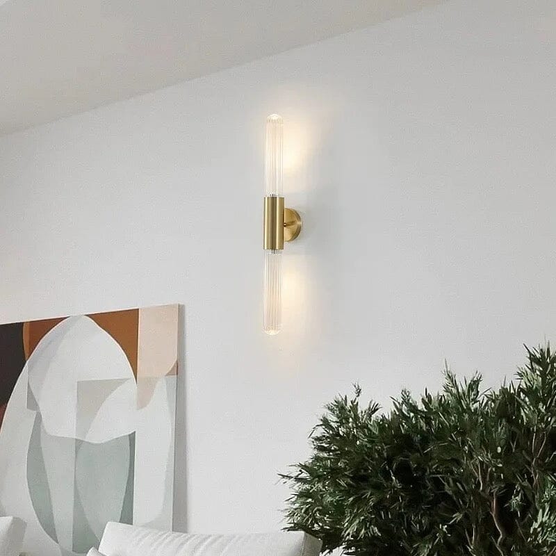 Modern glaspin-vägglampa – Elegant LED-design för vardagsrum, sovrum och hall