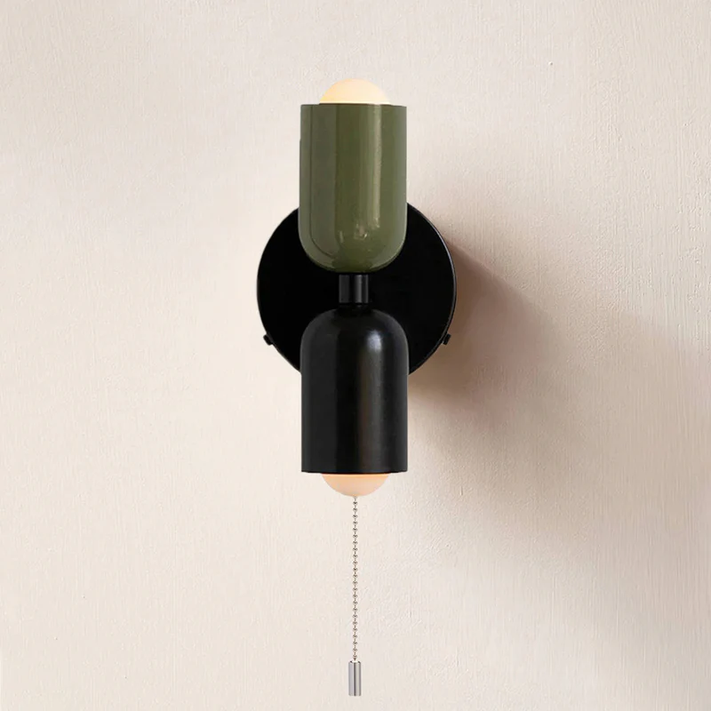 Vägglampa Modern Dubbel Glas Sconce Armatur