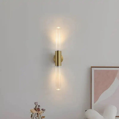 Modern glaspin-vägglampa – Elegant LED-design för vardagsrum, sovrum och hall