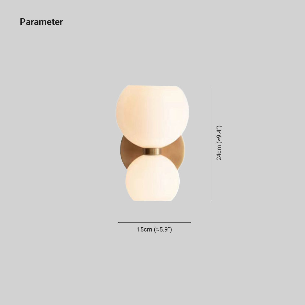 Valentina Modern LED Vägglampa från Luminoir - Vit - Metall/Glas - För Vardagsrum