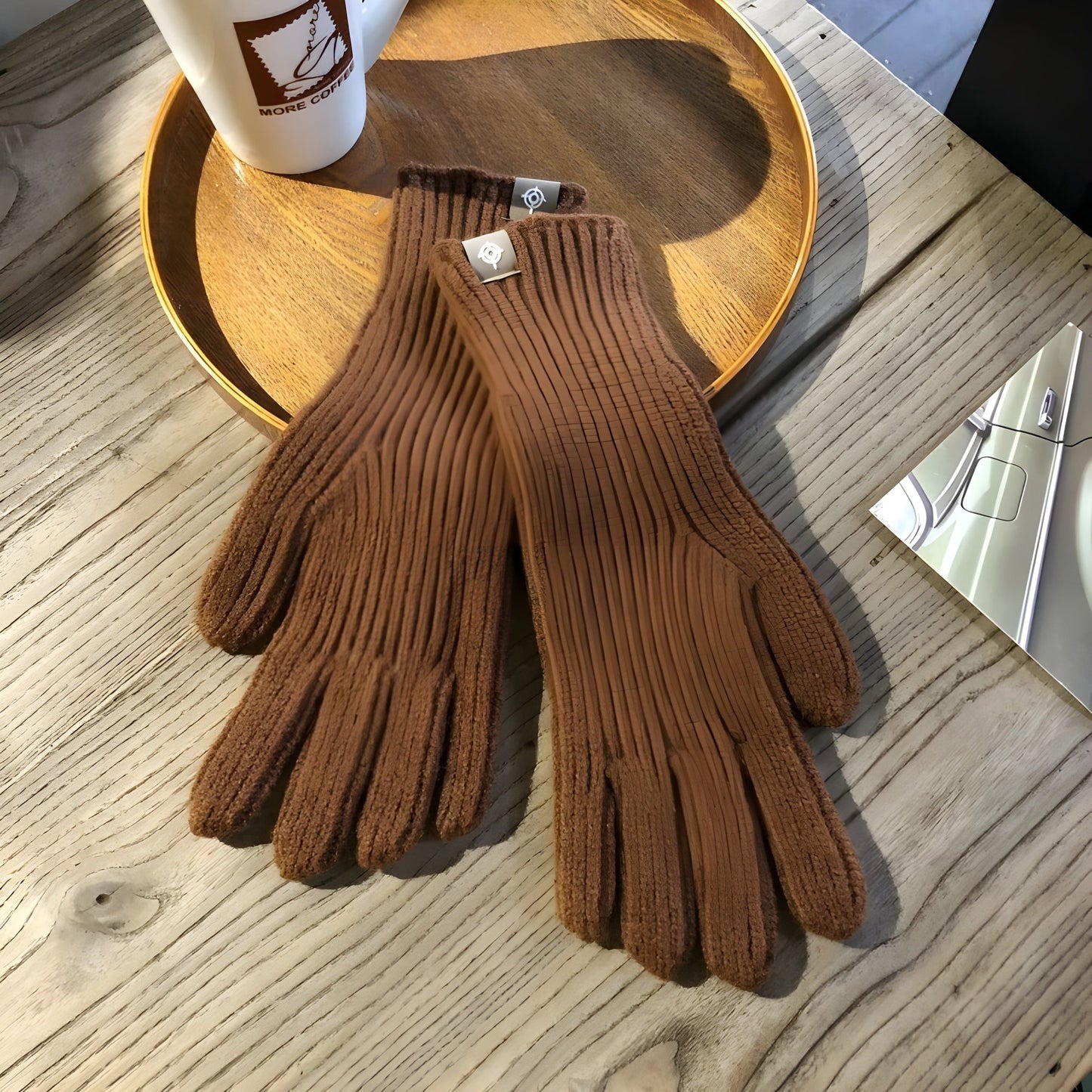 CozyTouch Handskar – Lätta stickade vinterhandskar i ull