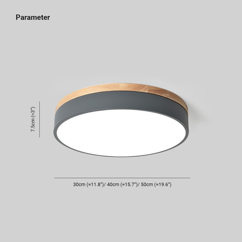 Lumière Moderne Taklampa - Vit Grå Metall och Trä för Sovrum och Vardagsrum