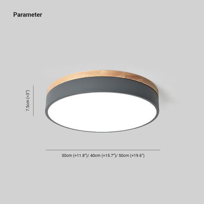 Lumière Moderne Taklampa - Vit Grå Metall och Trä för Sovrum och Vardagsrum