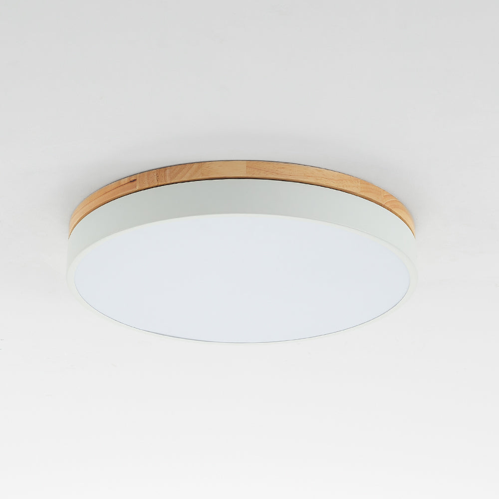 Lumière Moderne Taklampa - Vit Grå Metall och Trä för Sovrum och Vardagsrum