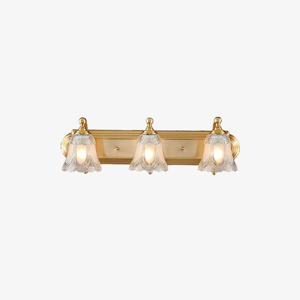 Modern LED Blom Wandleuchte Guld Badrum Metall & Kristall