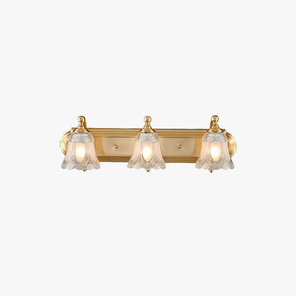 Modern LED Blom Wandleuchte Guld Badrum Metall &amp; Kristall