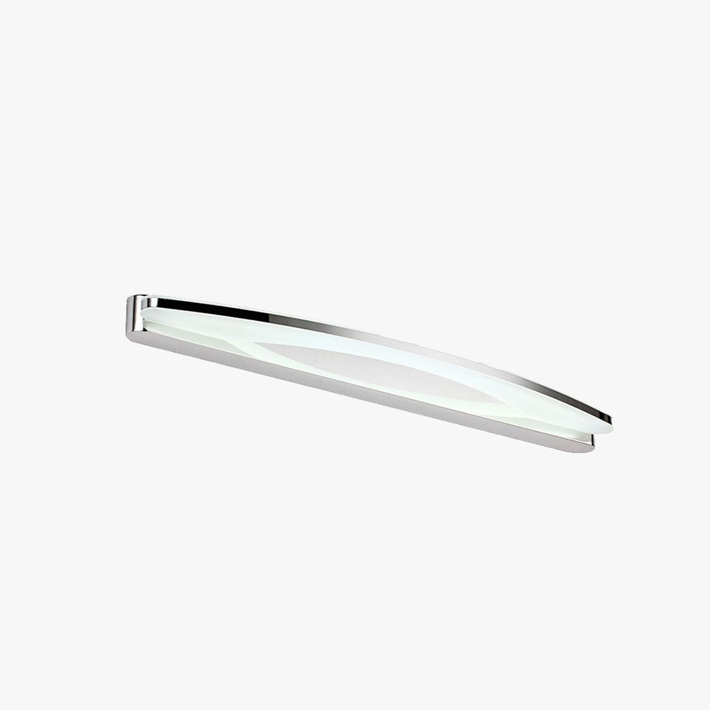 Leigh Modern Minimalistisk Oval LED Vägglampa Krom Sovrum/Badrum Metall Akryl