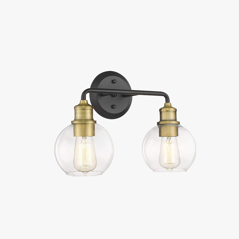 Emma - Stram LED Vägglampa Svart Glas Kök/Vardagsrum