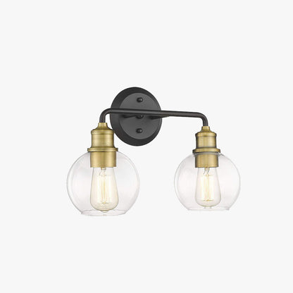Emma - Stram LED Vägglampa Svart Glas Kök/Vardagsrum