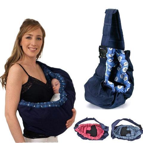 Carvallo Baby Carrier Sling for Newborns | Nursing Friendly & Adjustable | Comfortable & Washable | Blue or Pink