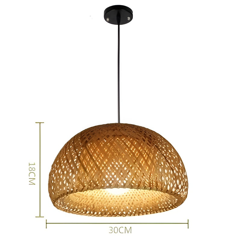 Rattanhänglampa – Stilfull bambulampa för matrum och vardagsrum