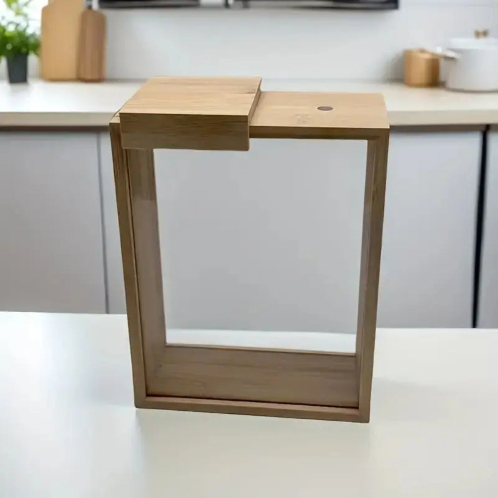 Glidande Bambu Trä Pasta Korn Förvaringsbehållare