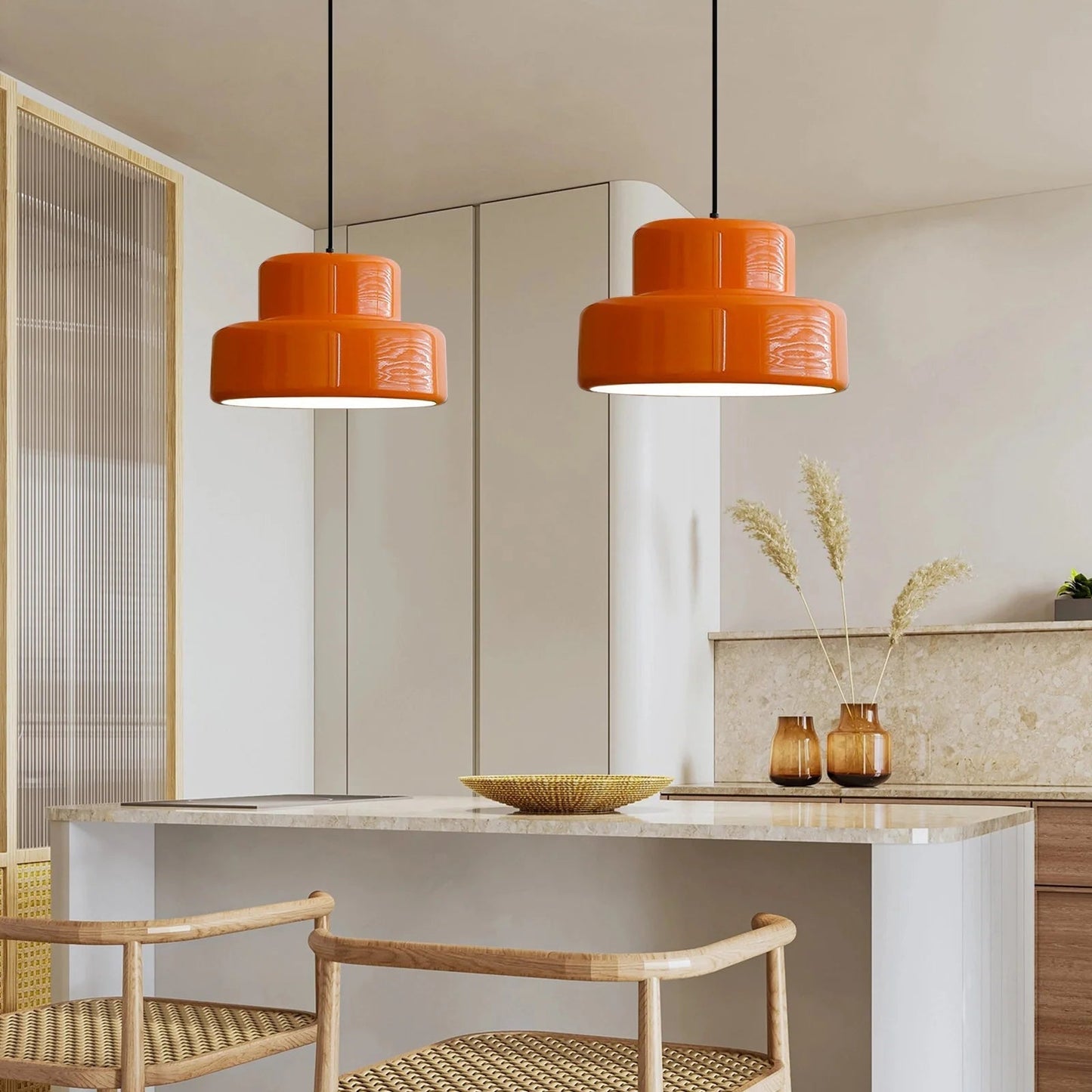 Bauhaus Vintage Orange Taklampa för Matrum