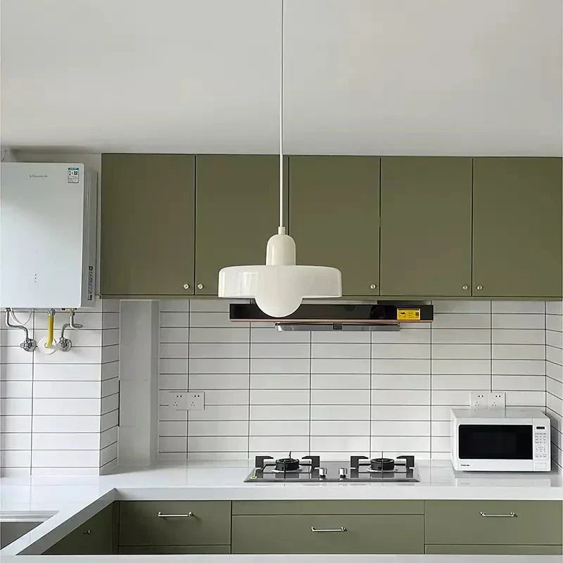 Lunari Halo | Pendellampa i färgat glas i Bauhaus-stil
