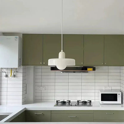 Lunari Halo | Pendellampa i färgat glas i Bauhaus-stil