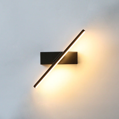 Edge Modern Snurrbar Vägglampa Svart/Vit Sovrum Metall Silikon