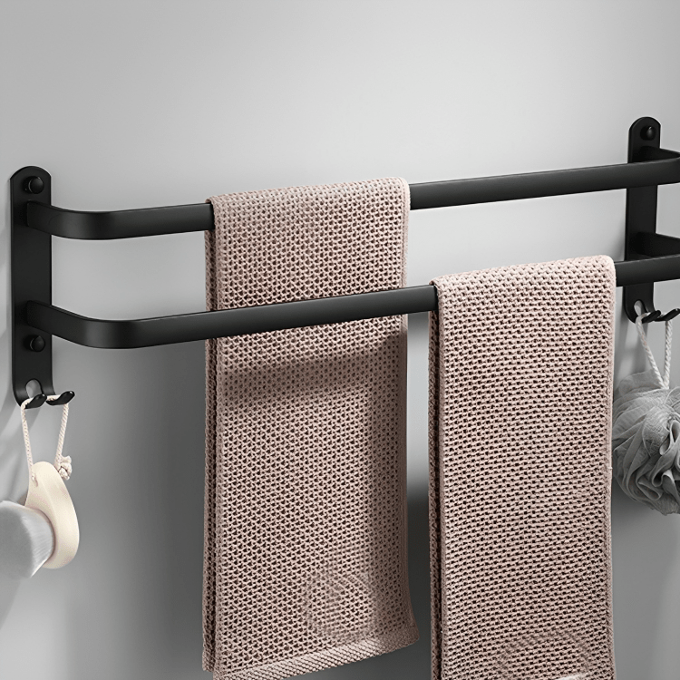 Carvallo-handtklædekrog AeroLine FlexRack | Pladsbesparende design med 3 stænger | Aluminium | Modern & Robust
