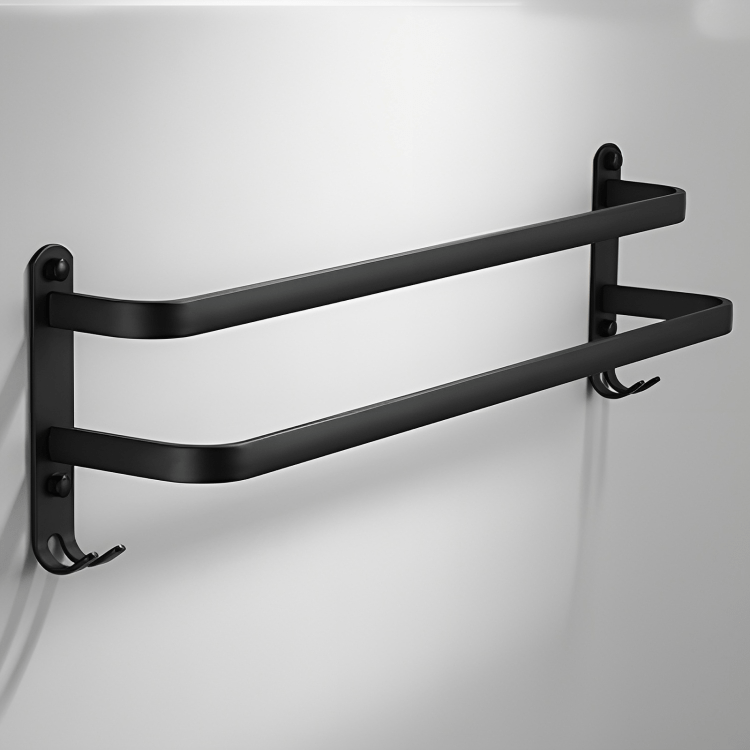 Carvallo-handtklædekrog AeroLine FlexRack | Pladsbesparende design med 3 stænger | Aluminium | Modern & Robust