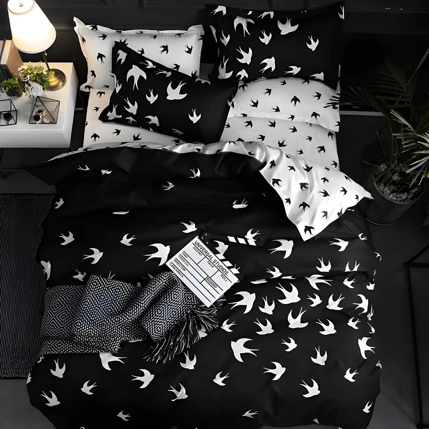 BlackBliss - Modernt Svart Sängklädesset