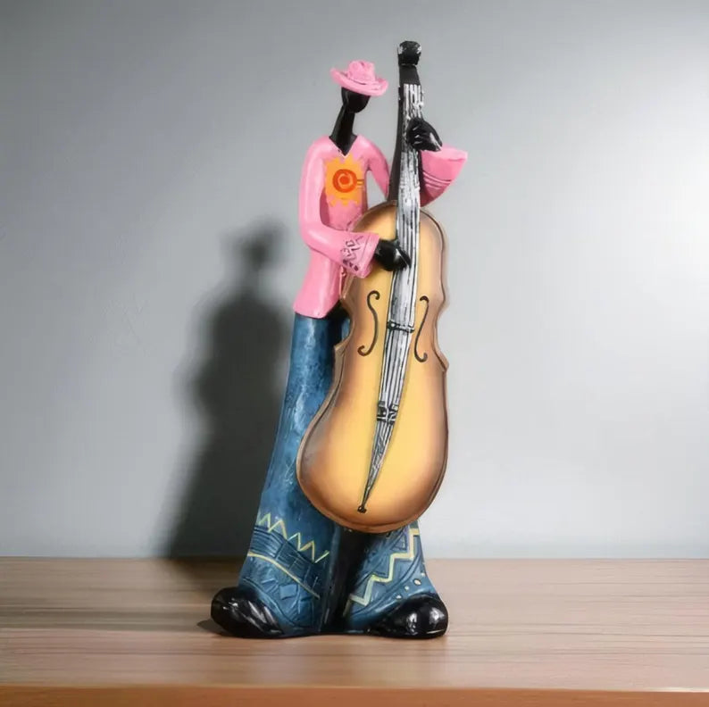Väggkonst Resin Jazzmusiker Skulptur