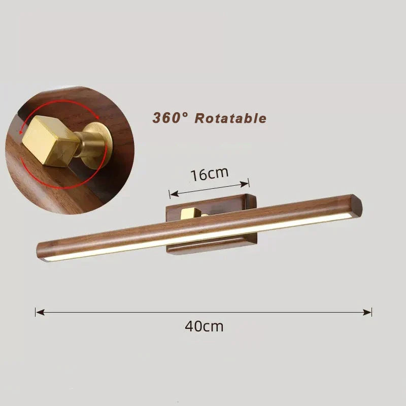 LumiMystic - Vägglampa av valnötsträ