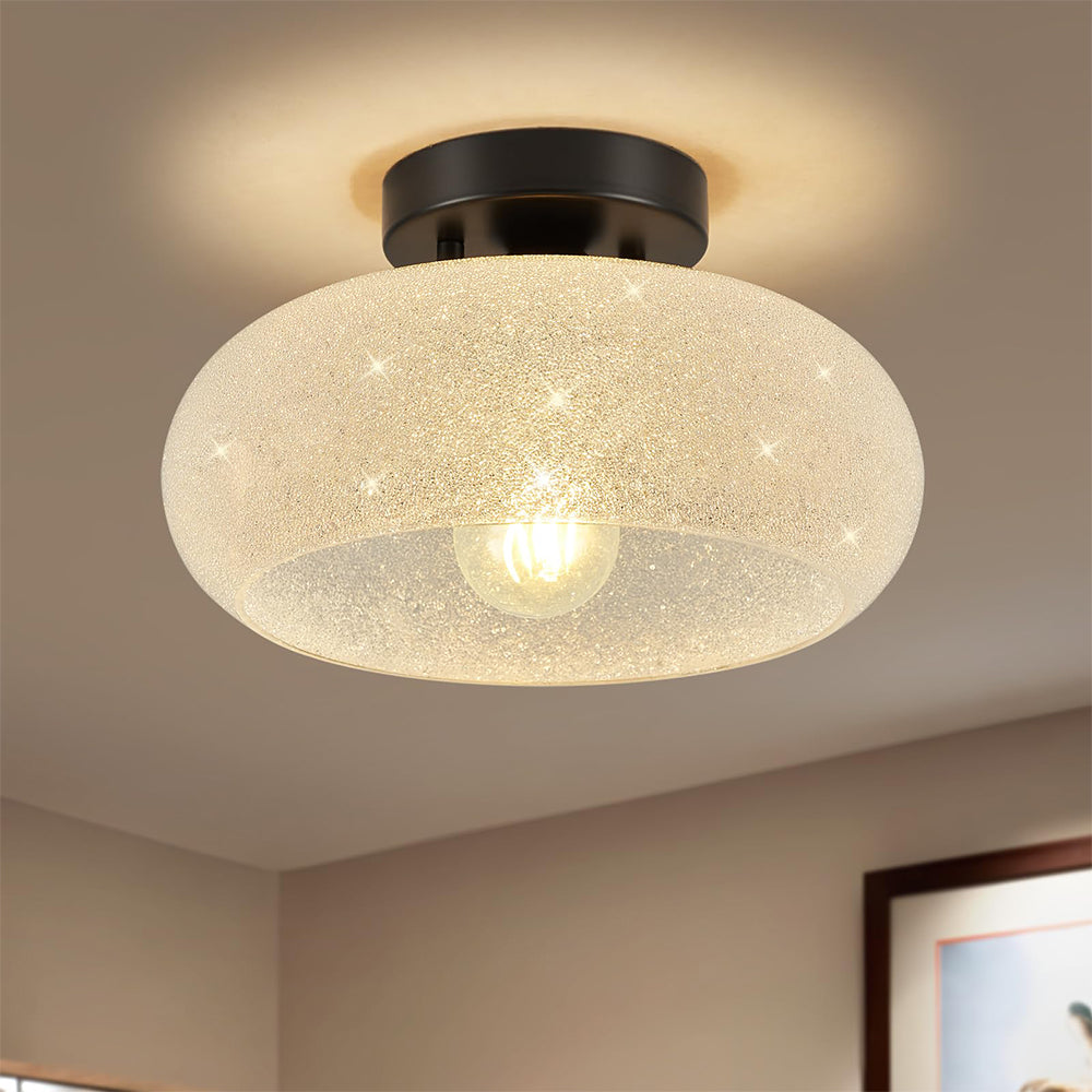 Taklampa Glas Modern Semi Flush Armatur