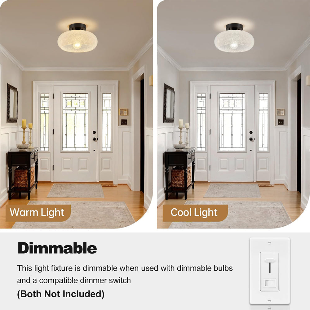 Taklampa Glas Modern Semi Flush Armatur