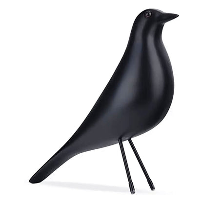 Scandi House Bird – Nordisk Dekorativ Figur i Svart eller Vitt