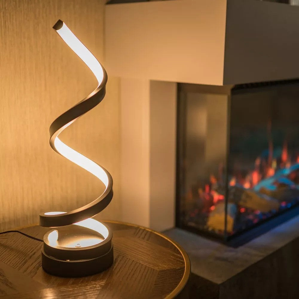 LED Bordslampa Modern Spiraldesign