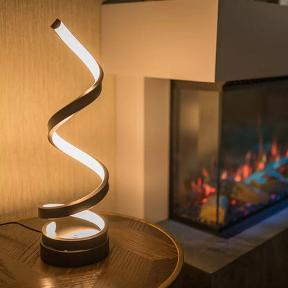 LED Bordslampa Modern Spiraldesign