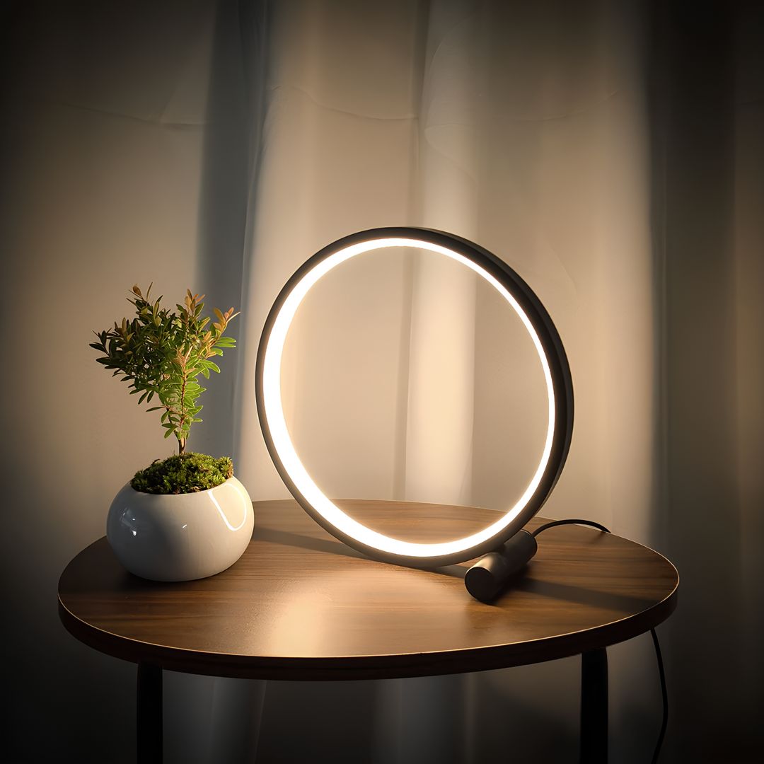LED Bordslampa Ring Dimbar Sänglampa