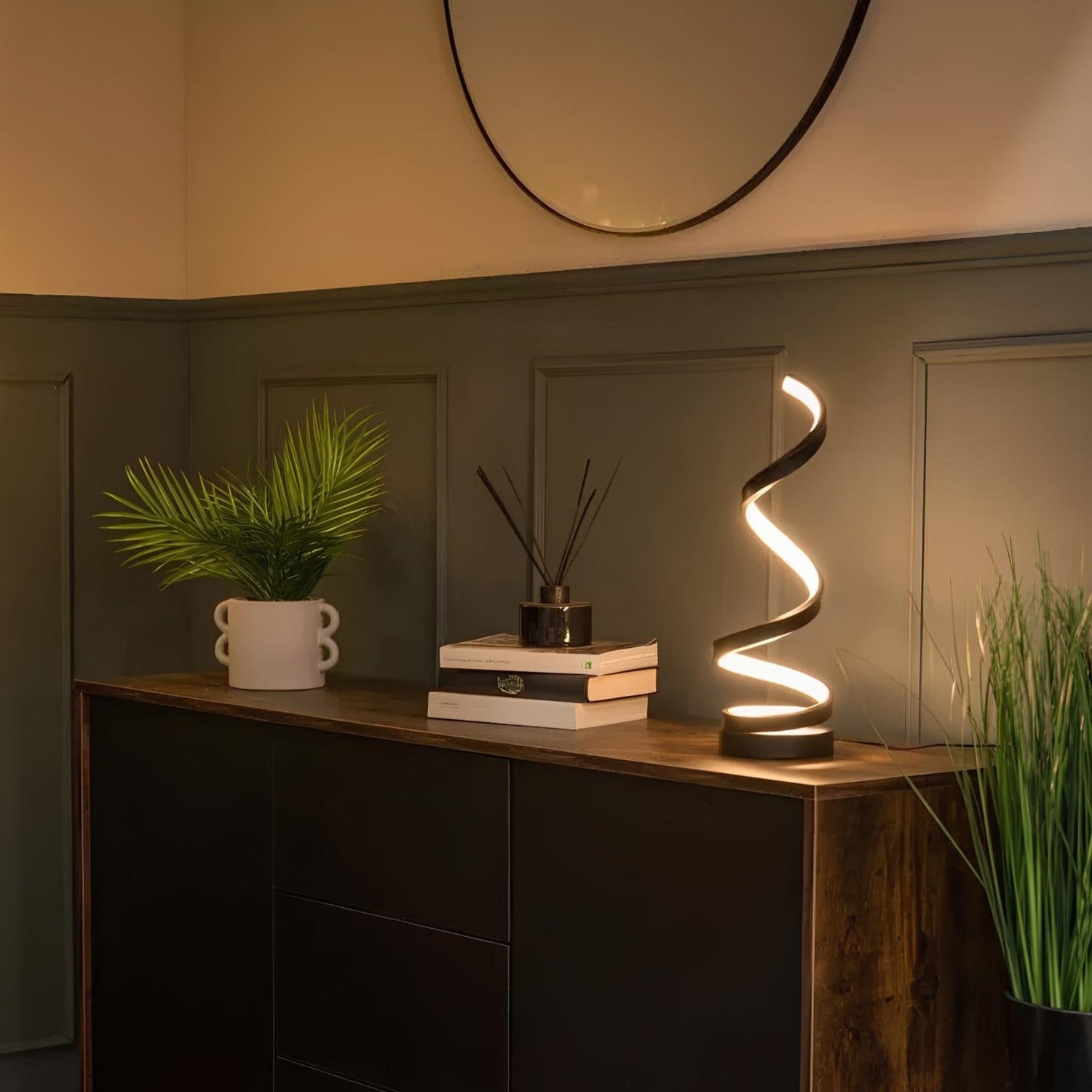 LED Bordslampa Modern Spiraldesign