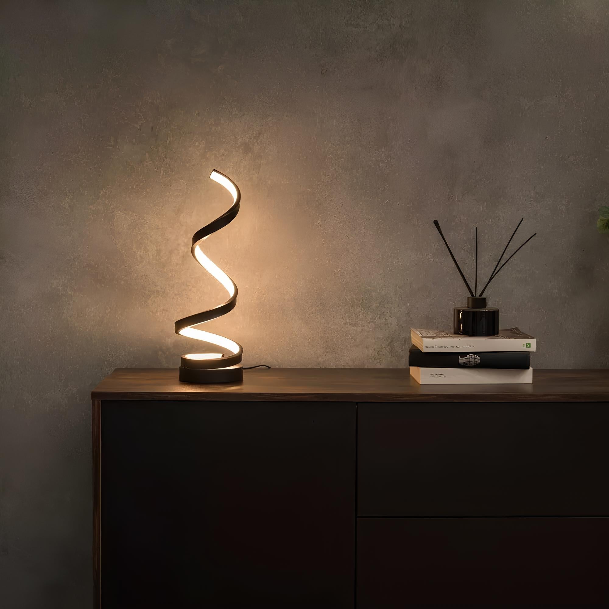 LED Bordslampa Modern Spiraldesign