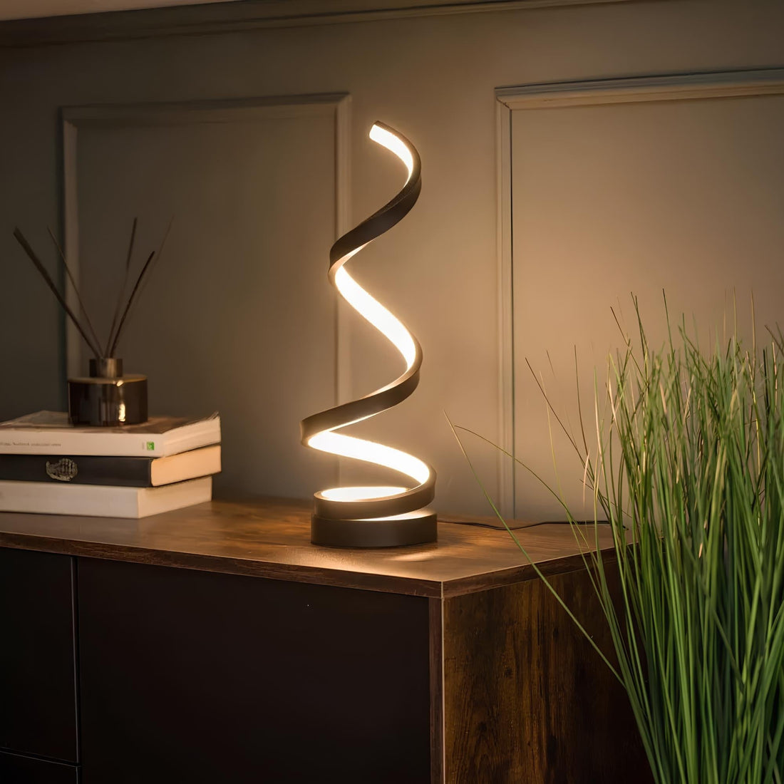 LED Bordslampa Modern Spiraldesign