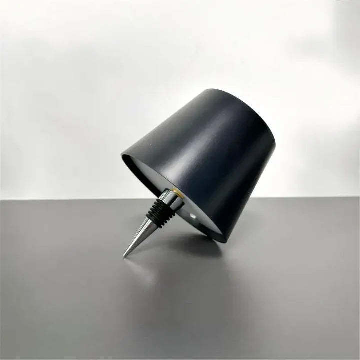 Flasklampa Metallbordslampa