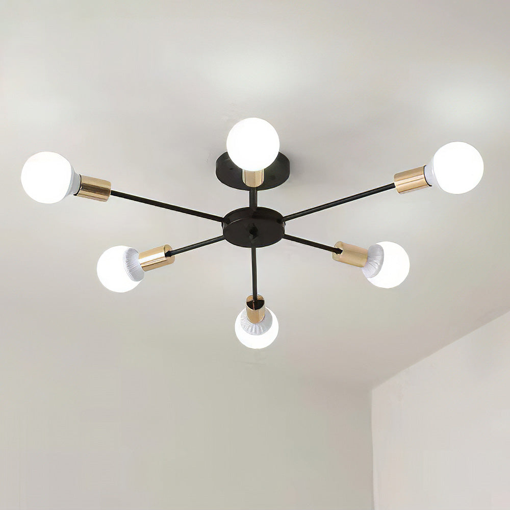 Svart Enkel Järn Multi-Huvud Krona