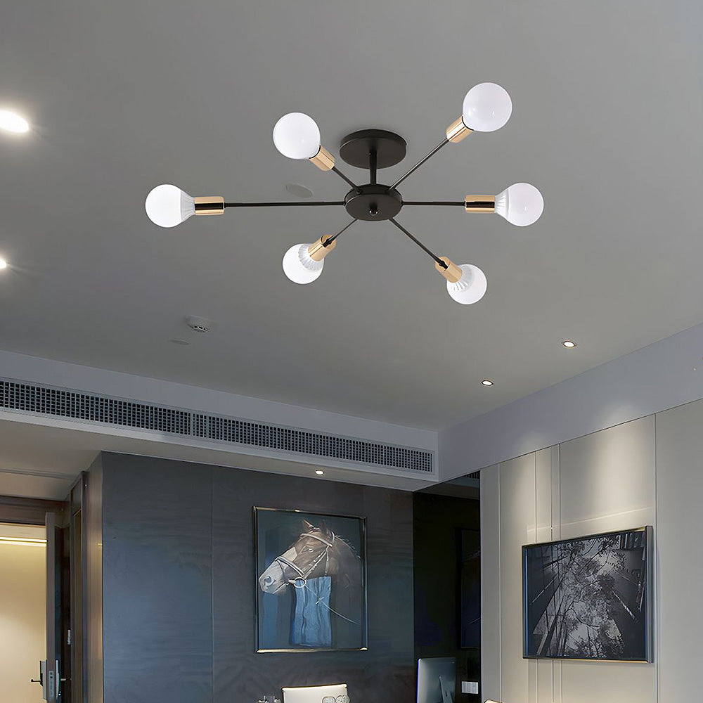 Svart Enkel Järn Multi-Huvud Krona