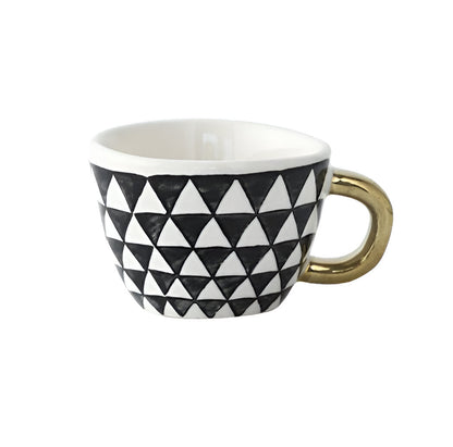 Keramikkopp med geometrisk design – Stilfull og moderne | Ideell for kaffe eller te