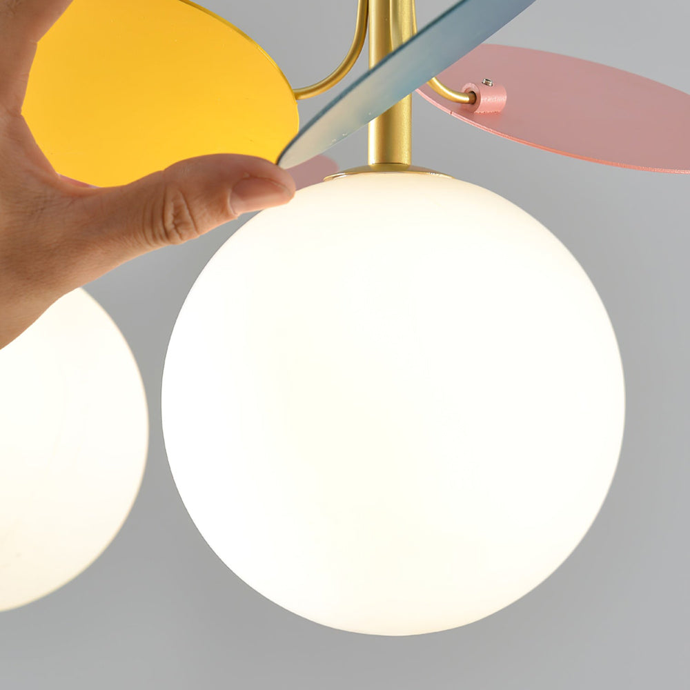 Glas Lampkjol Krona Lampa Personlighet Konst PVC Hänglampa