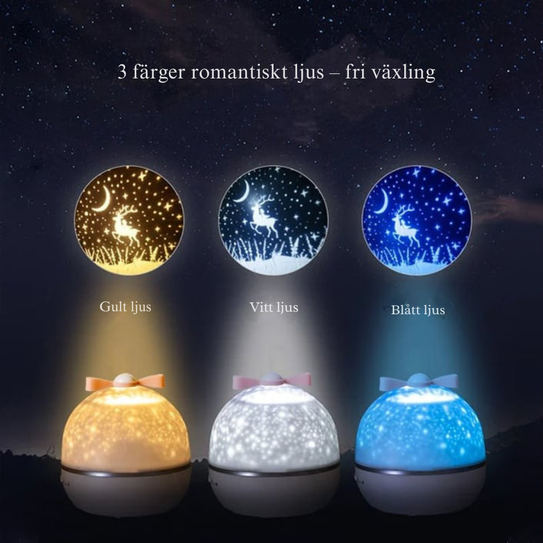 LunaBeam – Lugnande LED-projektor med natthimmel | 1+1 Gratis
