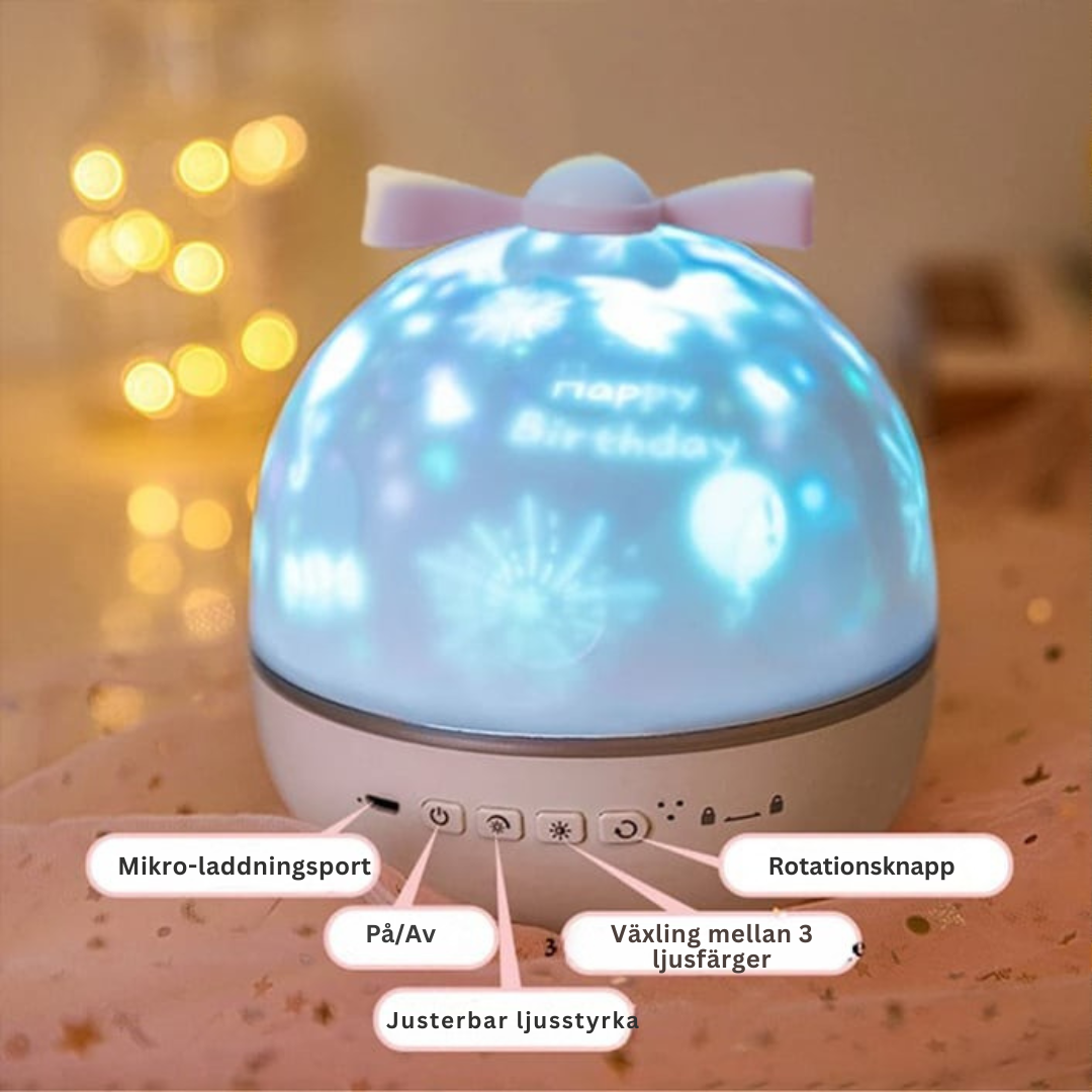 LunaBeam – Lugnande LED-projektor med natthimmel | 1+1 Gratis