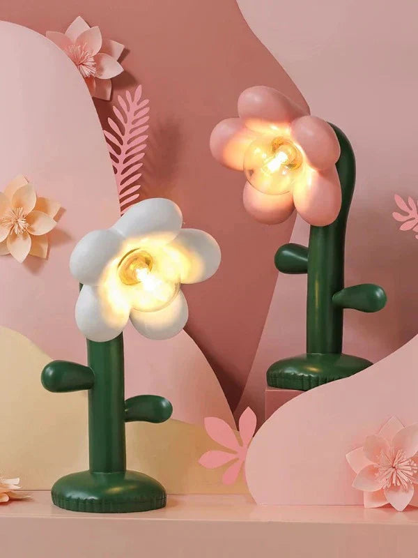 FloraGlow - Blomformad LED Bordslampa med LED-lampa – Kreativ Nattlampa