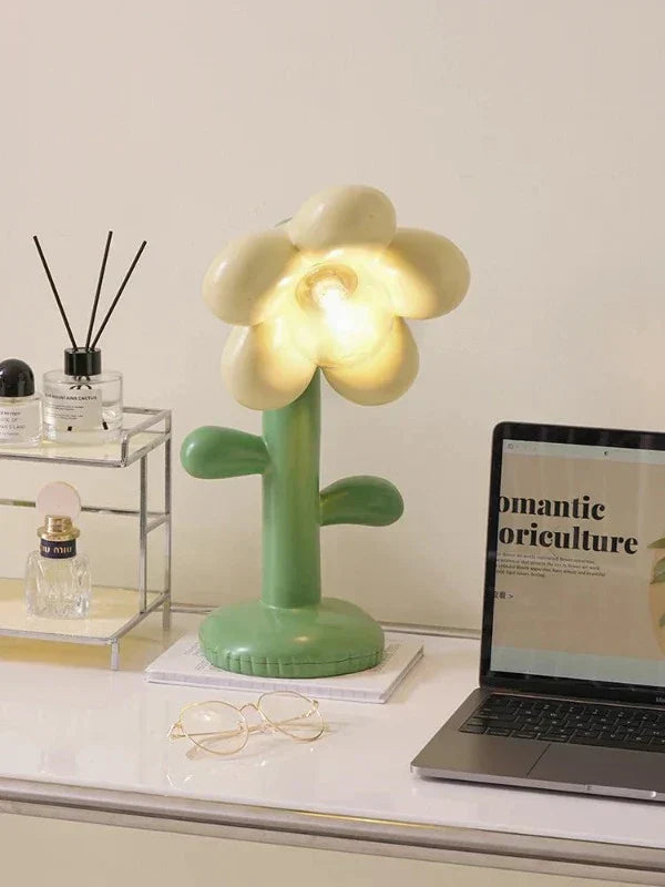 FloraGlow - Blomformad LED Bordslampa med LED-lampa – Kreativ Nattlampa