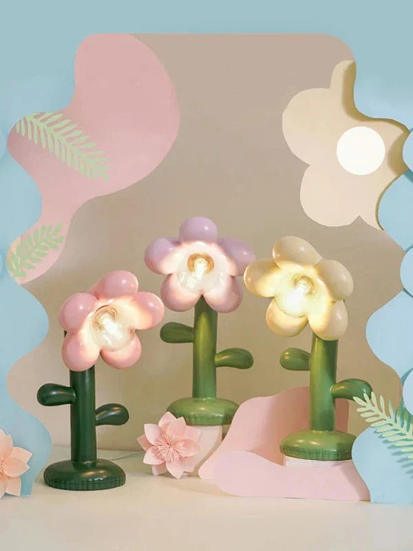 FloraGlow - Blomformad LED Bordslampa med LED-lampa – Kreativ Nattlampa