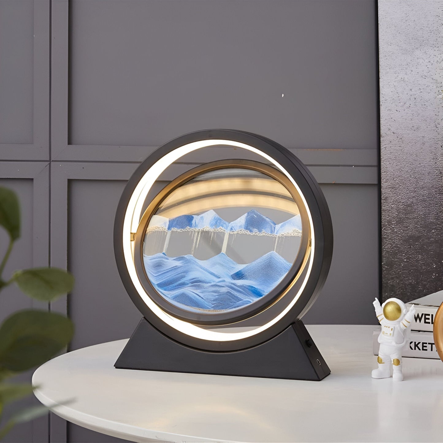 Carvallo – Dynamisk LED Bordslampa med Rörlig Sandkonst